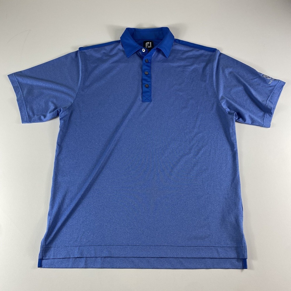 FootJoy Polo Mens Large Short Sleeve Blue Performance Golf Shirt The Colony